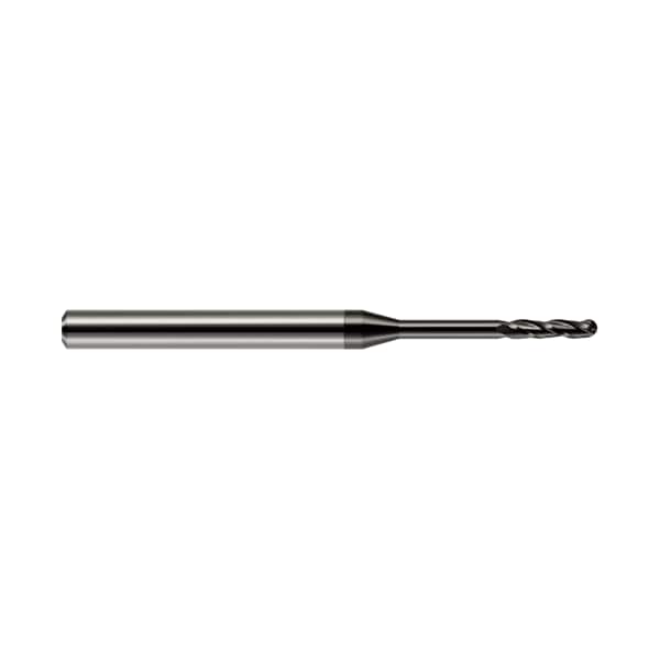 Miniature End Mill - Ball - Long Reach, Long Flute